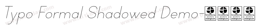 Typo Formal Shadowed Demo字体转换